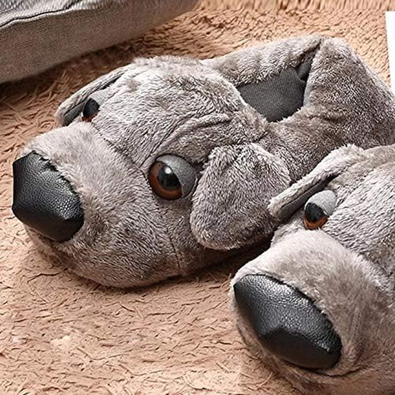 Women and Kids Cute Dogs Indoor Slippers Cute Dogs Slippers Indoor Slippers Warm Memory Foam Cotton Home Slippers Soft Cozy Home Shoes Cute Fluffy Slippers