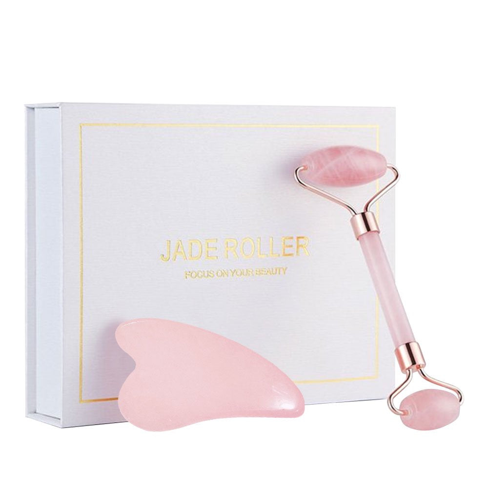 Face Massager Facial Jade Roller & Gua Sha Set Facial Beauty Tools,Neck and Eye Treatment for Skin Care Routine