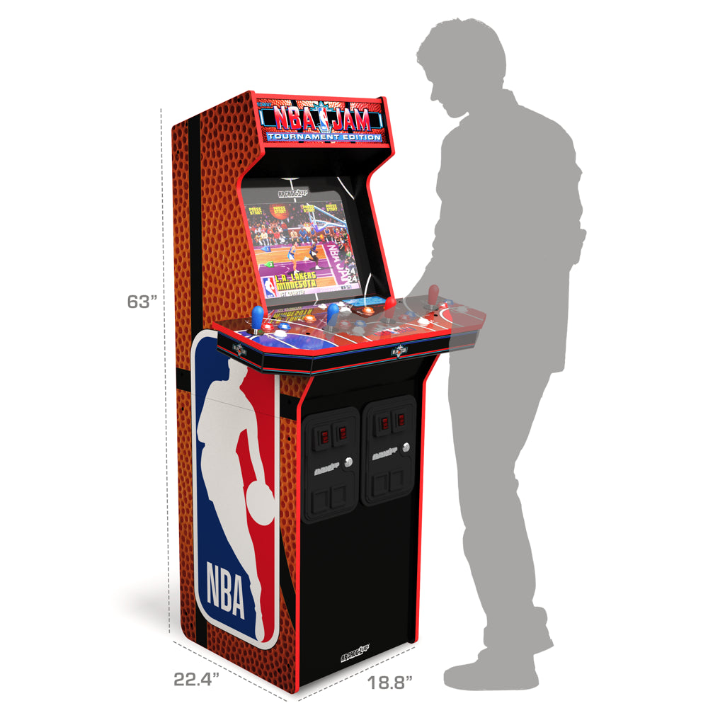 Arcade 1UP, NBA Jam Arcade W/ Riser and Light up Marquee