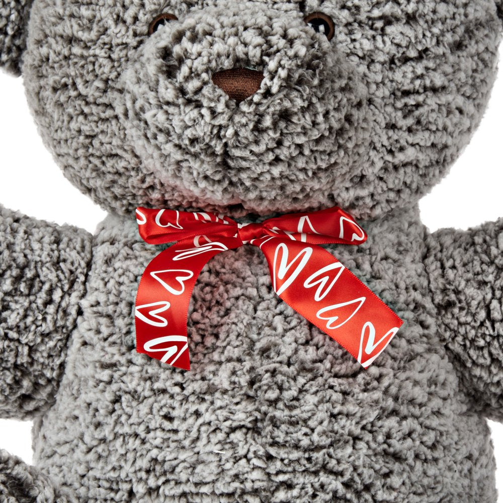 Valentine’S Day Teddy Precious Plush Toy, Gray Bear