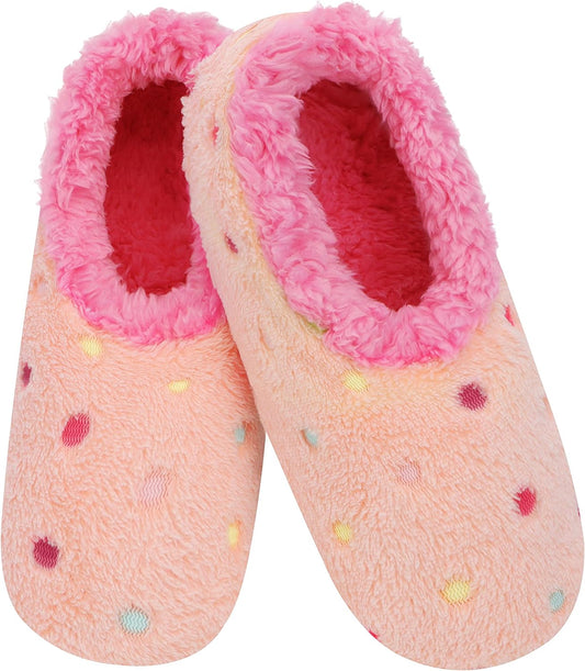 Slippers for Women | Lotsa Dots Colorful Cozy Sherpa Slipper Socks | Womens House Slippers | Cozy Slippers for Women | Colorful Womens Fuzzy Slippers