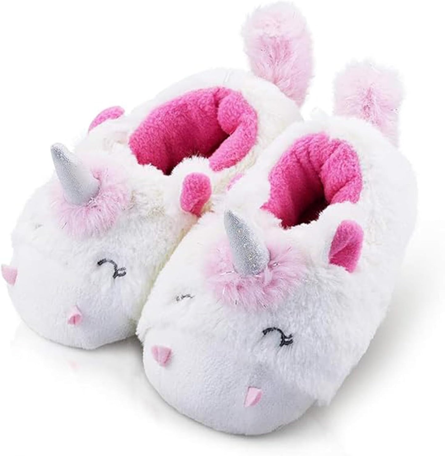 Girls Unicorn Slippers for Toddler Kid Comfortable Wave-Like Cozy Soft House Slippers for Toddler Girl