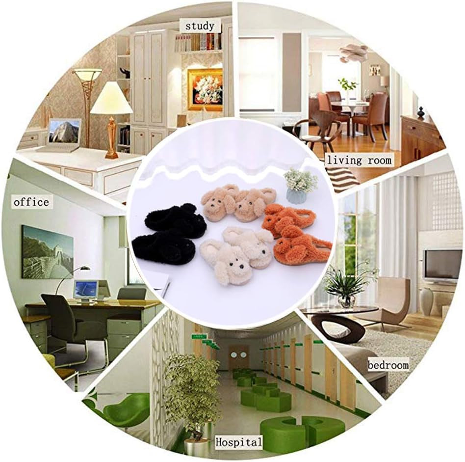 Women'S Cute Animal Slippers Warm Memory Foam Winter Slippers Soft Fleece Plush House Slippers Indoor Outdoor