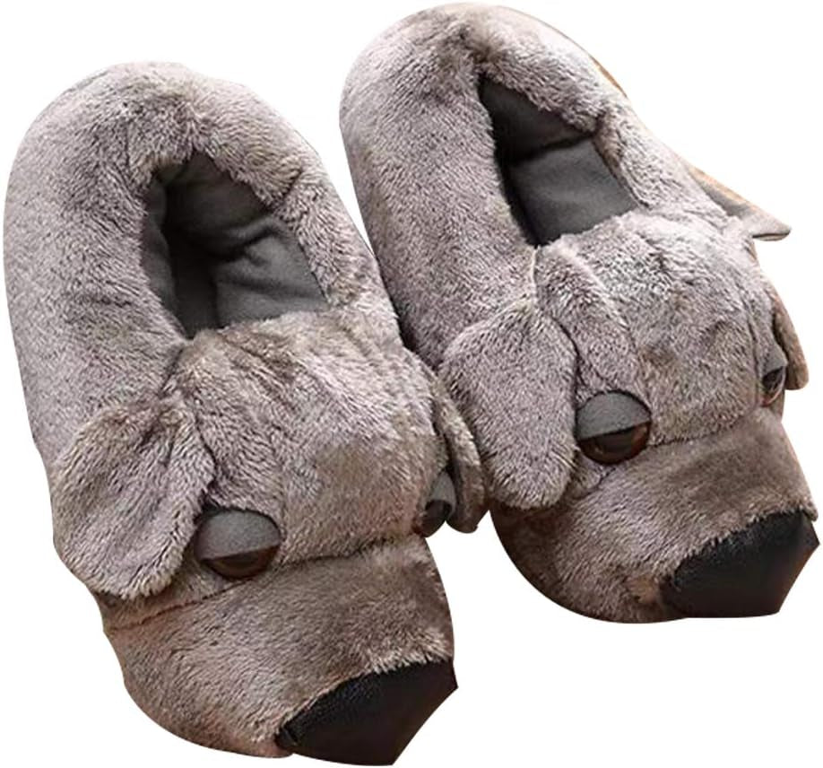 Women and Kids Cute Dogs Indoor Slippers Cute Dogs Slippers Indoor Slippers Warm Memory Foam Cotton Home Slippers Soft Cozy Home Shoes Cute Fluffy Slippers