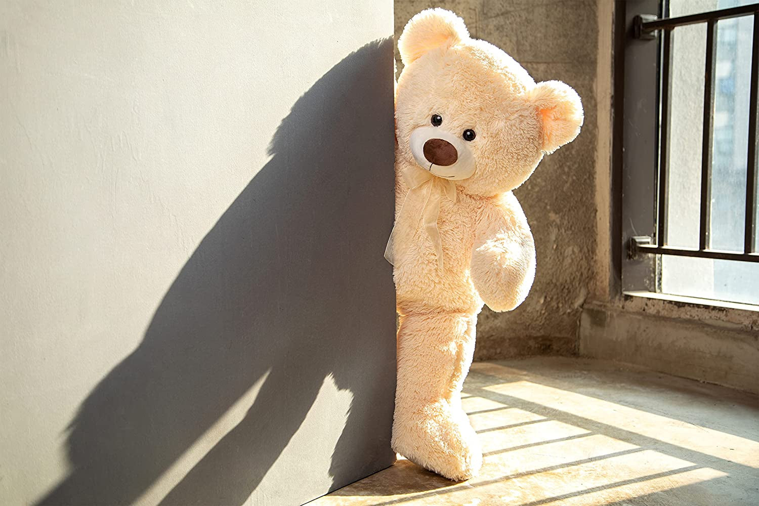 36 Inch Big Teddy Bear Cute Giant Stuffed Animals Soft Plush Bear for Girlfriend Kids, Beige