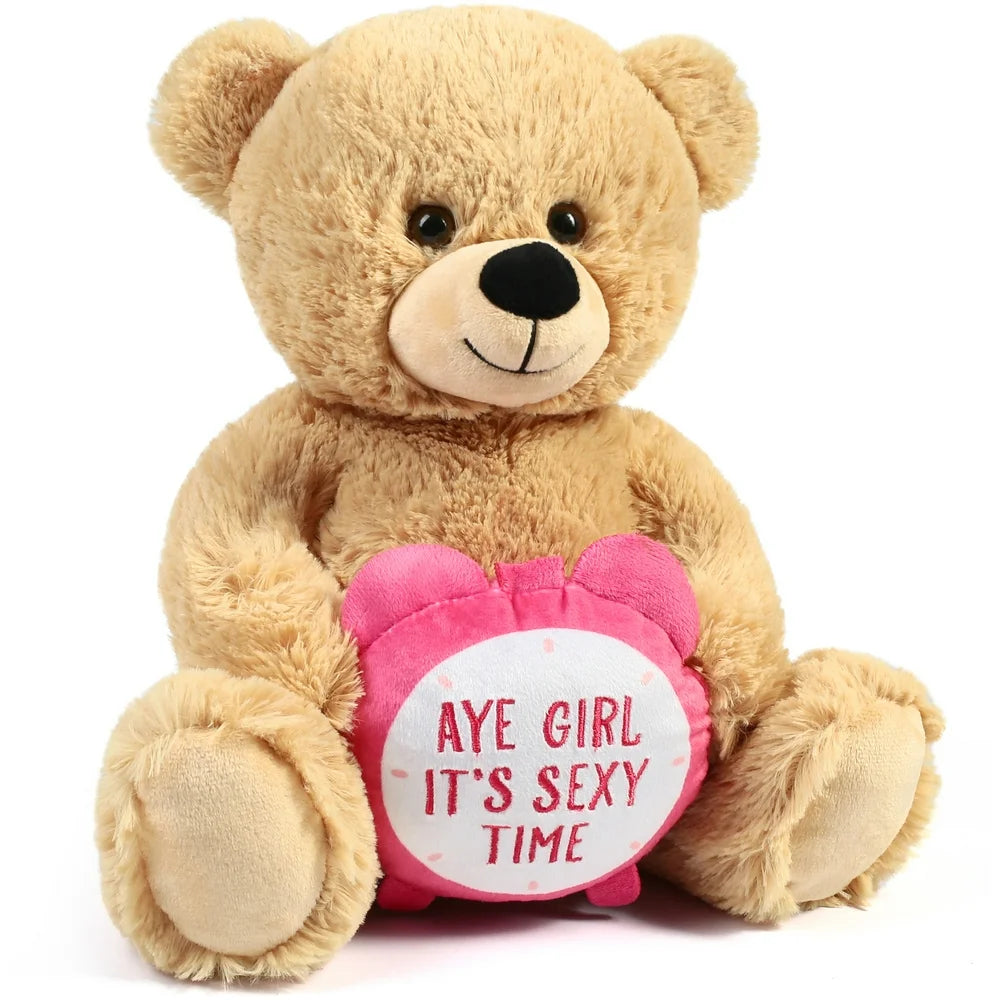 Teddy Bear Stuffed Animal, 12 in Plush Bear Toy Valentines Day Gifts for Girlfriend, Wife