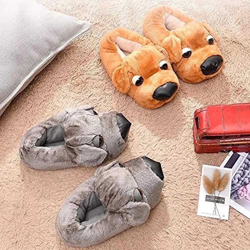 Women and Kids Cute Dogs Indoor Slippers Cute Dogs Slippers Indoor Slippers Warm Memory Foam Cotton Home Slippers Soft Cozy Home Shoes Cute Fluffy Slippers