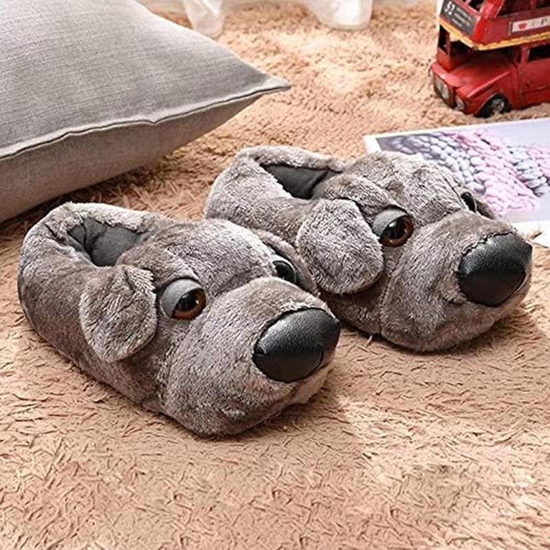 Women and Kids Cute Dogs Indoor Slippers Cute Dogs Slippers Indoor Slippers Warm Memory Foam Cotton Home Slippers Soft Cozy Home Shoes Cute Fluffy Slippers