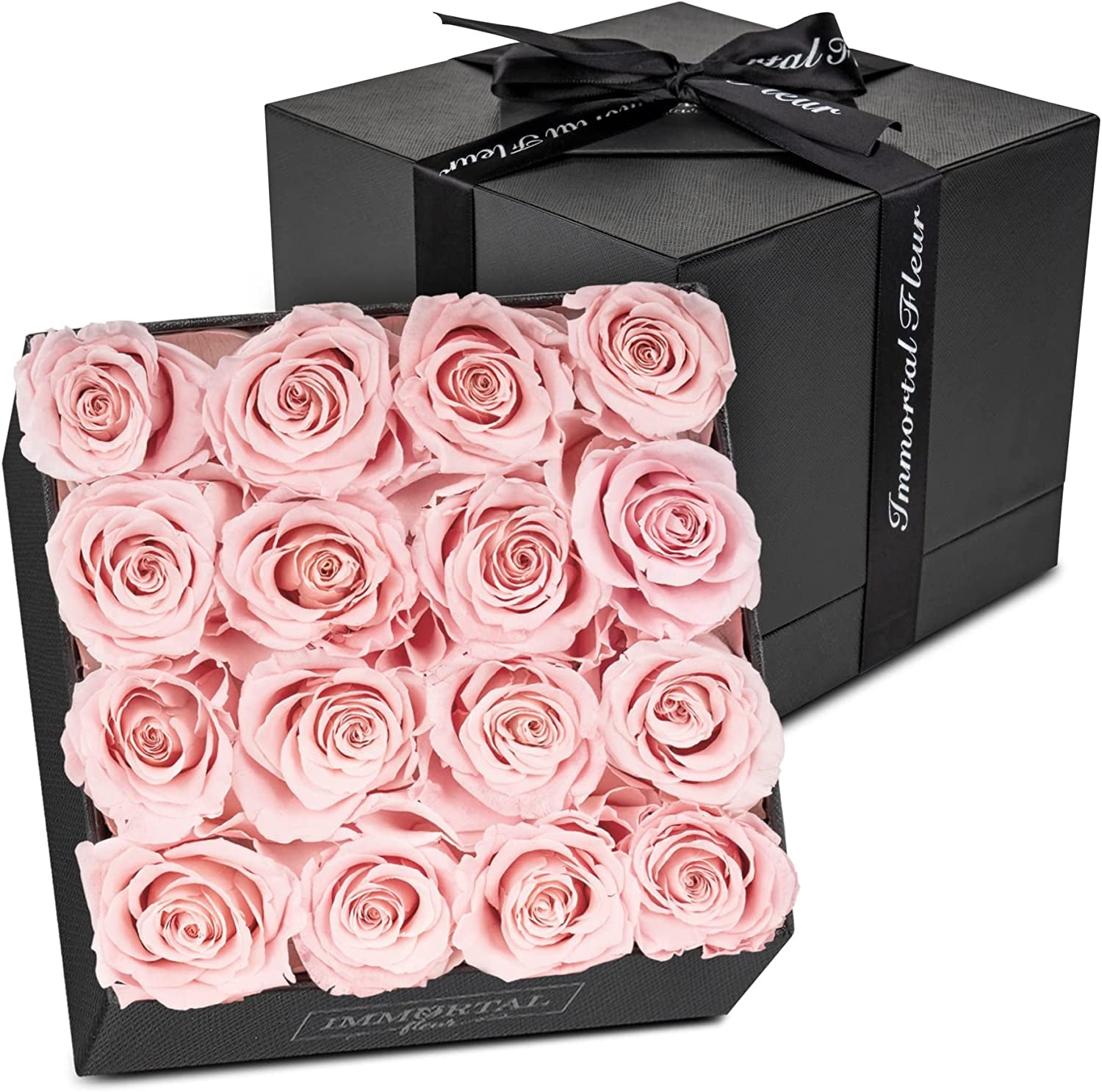 Preserved Roses in a Box, Preserved Flowers, Forever Roses Box, Mom Birthday Gifts, Flowers for Delivery Prime Birthday, Valentines Day Flowers for Wife, Pink 16