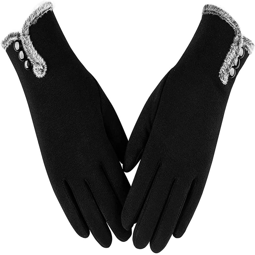 Womens Winter Warm Gloves with Sensitive Touch Screen Texting Fingers, Fleece Lined Windproof Gloves