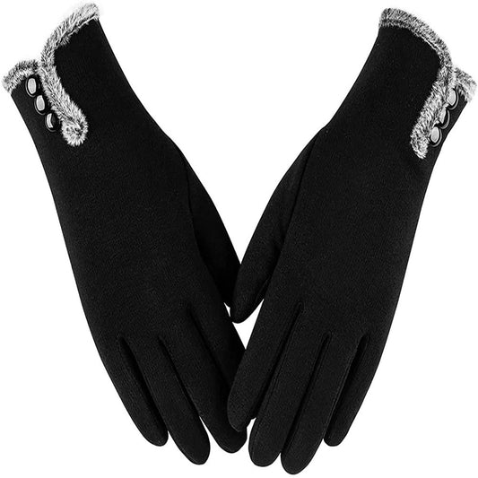 Womens Winter Warm Gloves with Sensitive Touch Screen Texting Fingers, Fleece Lined Windproof Gloves