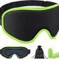 Sleep Mask for Women Men, Eye Mask Sleeping of 3D Light Blocking Blindfold (Neon Green)