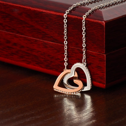 My Daughter | Braver Stronger Smarter - Interlocking Hearts Necklace