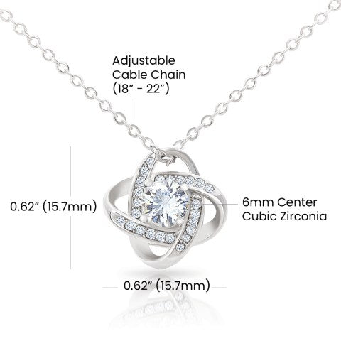 My Mom | To An Amazing Mom A Depth Of Love - Love Knot Necklace